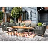 Hartman Eden Rectangular Casual Corner Dining Furniture Set - Moss Green