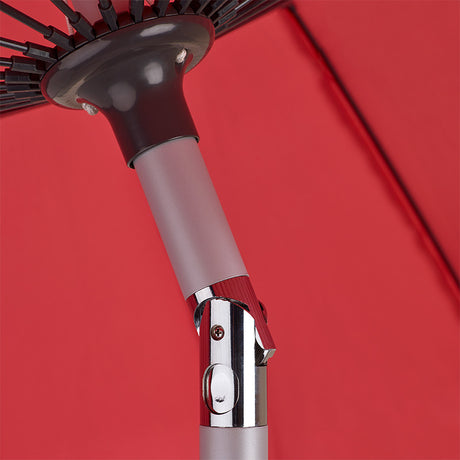 Hartman 2.7m Shanghai Round Crank & Tilt Parasol - Red Coral