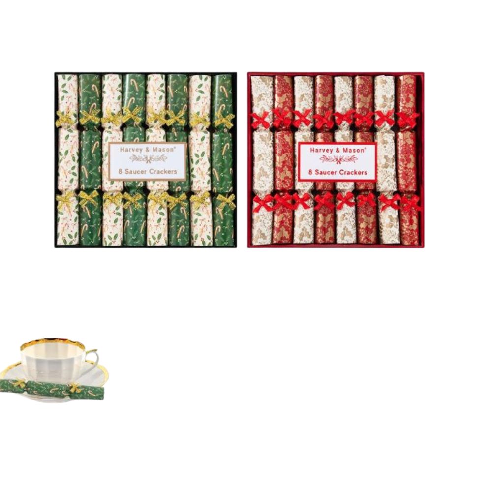 Harvey & Mason 4" Red or Green Saucer Crackers