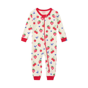 Hatley Baby Summer Berries Cotton Sleeper Romper - Age 0-3 Months - Old Railway Line Garden Centre