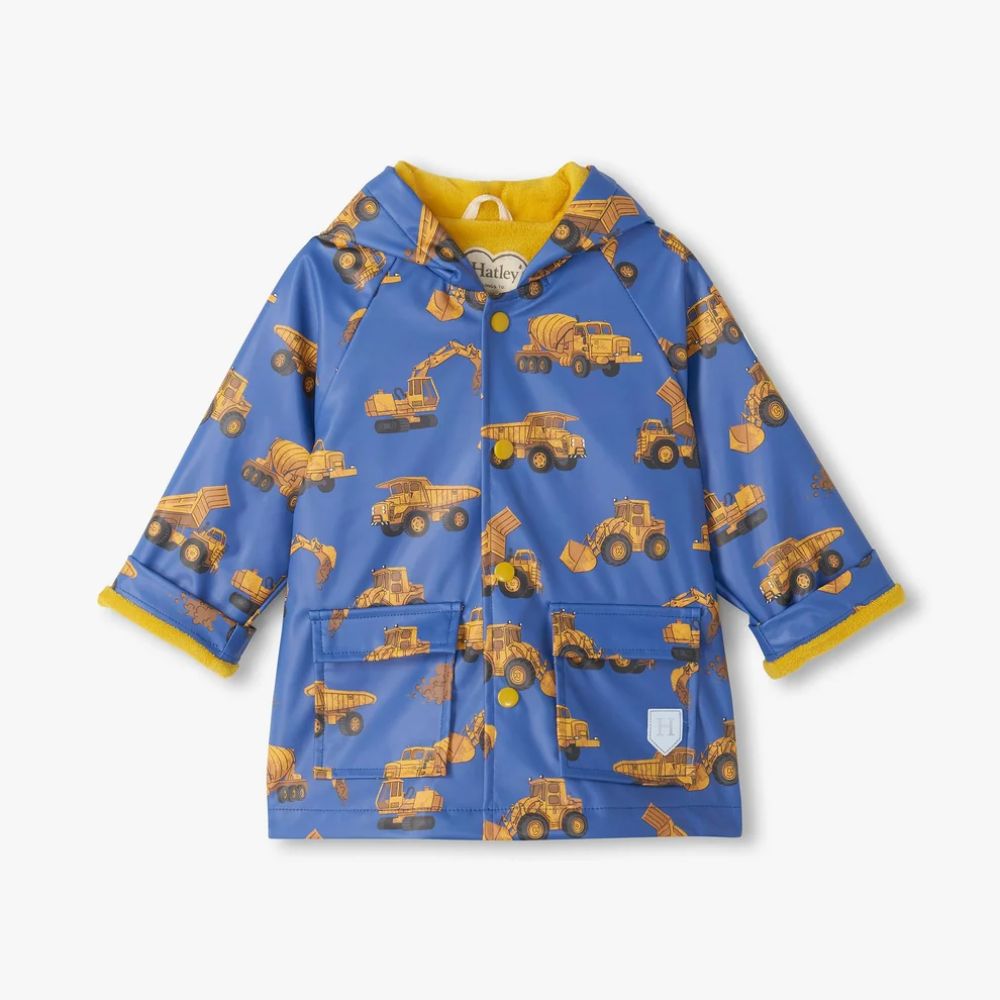 Hatley Baby & Toddler Boys Construction Trucks Raincoat 4T