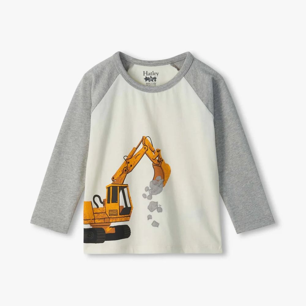 Hatley Baby & Toddler Boys Digger Raglan Sleeve T-Shirt 3T