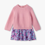 Hatley Baby & Toddler Girls Floral Mix Media Sweater Dress 2T