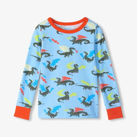 Hatley Boys Dragons Cotton Pyjama Set 3T