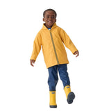 Hatley Kids Yellow & Navy Matte Wellie Boots - Size 1 - Old Railway Line Garden Centre