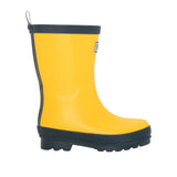 Hatley Kids Yellow & Navy Matte Wellie Boots - Size 6 - Old Railway Line Garden Centre