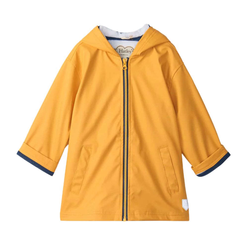 Hatley Kids Yellow Zip-Up Raincoat - Age 3