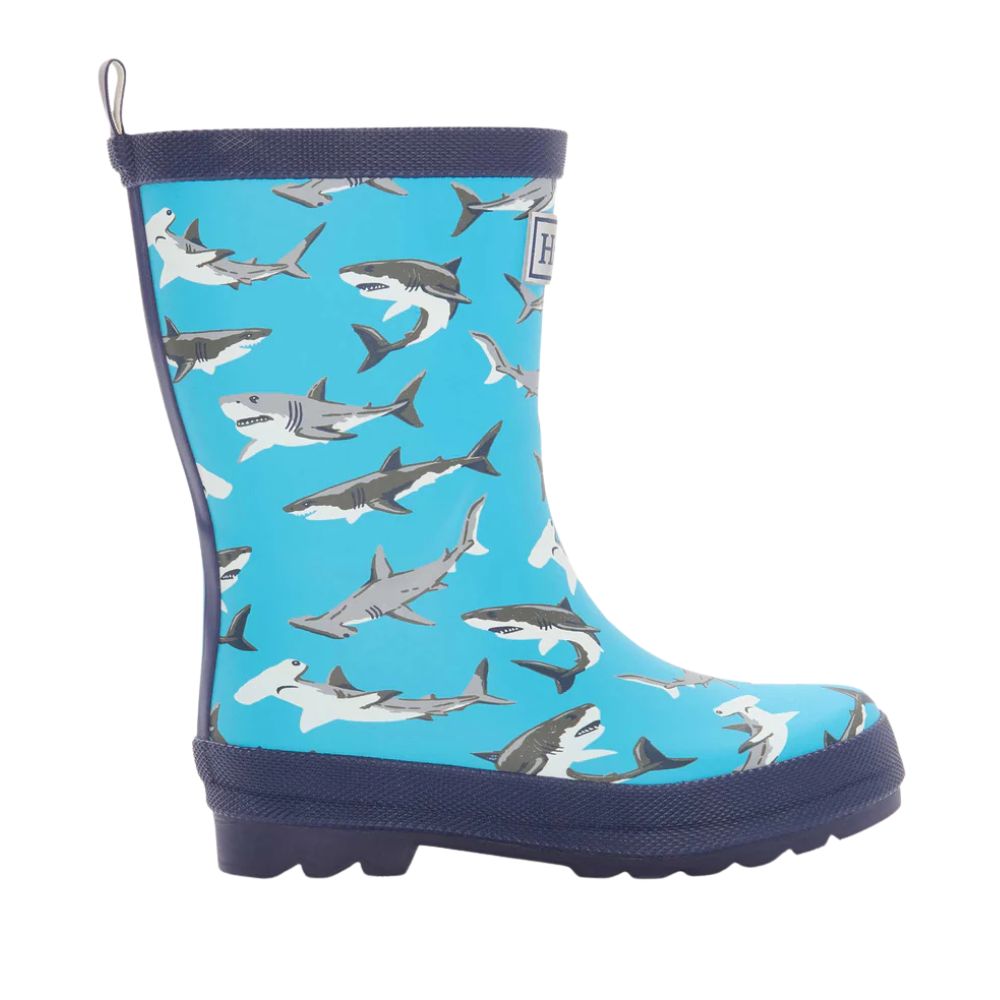 Hatley Shark Party Matte Toddler Wellies - Size 1