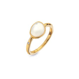 Hot Diamonds Calm Mother Of Pearl Ring - Gold - Size M