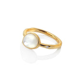 Hot Diamonds Calm Mother Of Pearl Ring - Gold - Size M