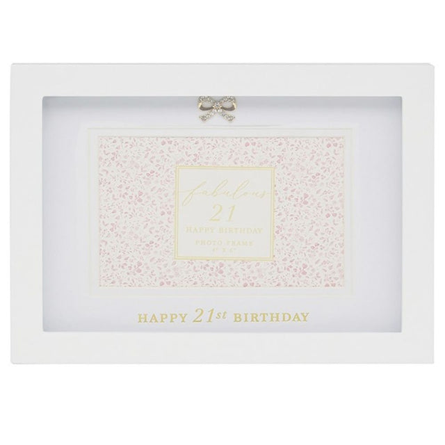 Hearts Design 4x6 21st Birthday Photo Frame - Old Railway Line Garden Centre