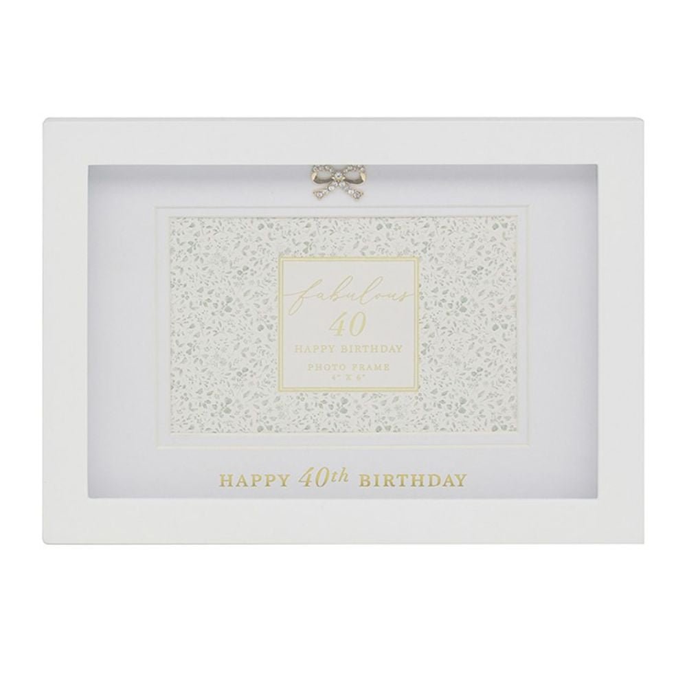 Hearts Design 4x6 40th Birthday Photo Frame - Old Railway Line Garden Centre