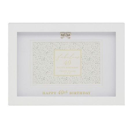 Hearts Design 4x6 40th Birthday Photo Frame - Old Railway Line Garden Centre