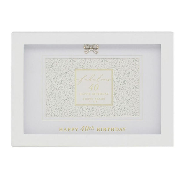 Hearts Design 4x6 40th Birthday Photo Frame - Old Railway Line Garden Centre