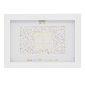 Hearts Design 4x6 50th Birthday Photo Frame - Old Railway Line Garden Centre