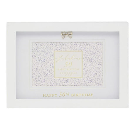 Hearts Design 4x6 50th Birthday Photo Frame - Old Railway Line Garden Centre