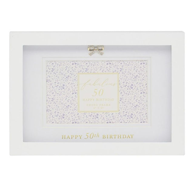 Hearts Design 4x6 50th Birthday Photo Frame - Old Railway Line Garden Centre