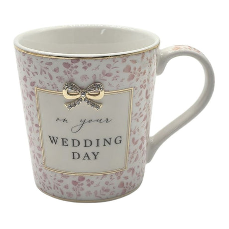 Hearts Design 9cm On Your Wedding Day Mug - Old Railway Line Garden Centre