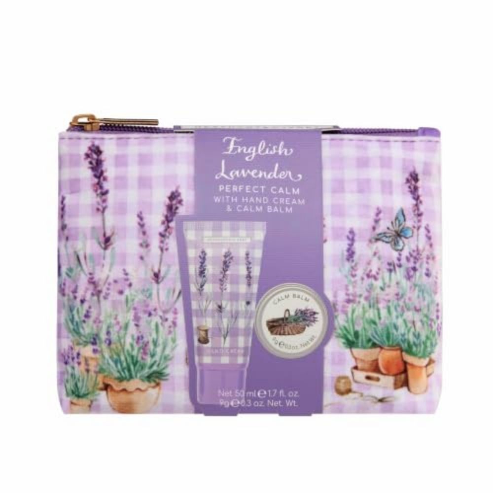 Heathcote & Ivory English Lavender Velvet Cosmetic Purse