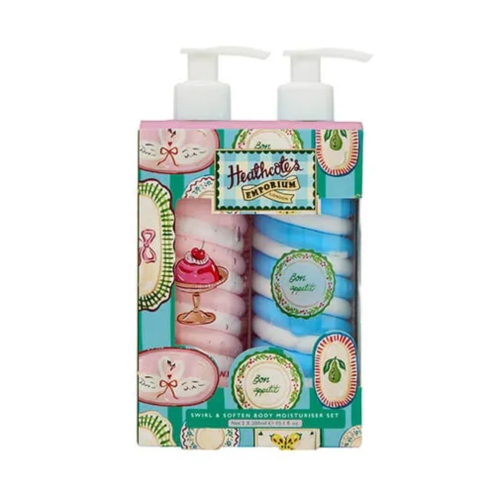 Heathcote & Ivory Vintage Fayre 200ml Swirl & Soften Body Moisturiser Set