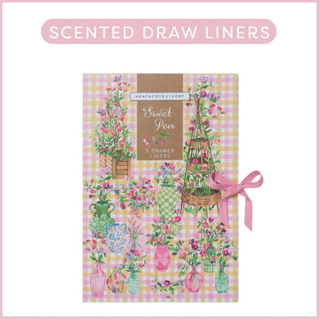 Heathcote & Ivory Sweet Pea Scented Drawer Liners - Old Railway Line Garden Centre