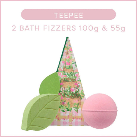 Heathcote & Ivory Sweet Pea Teepee Bath Fizzers Set - Old Railway Line Garden Centre