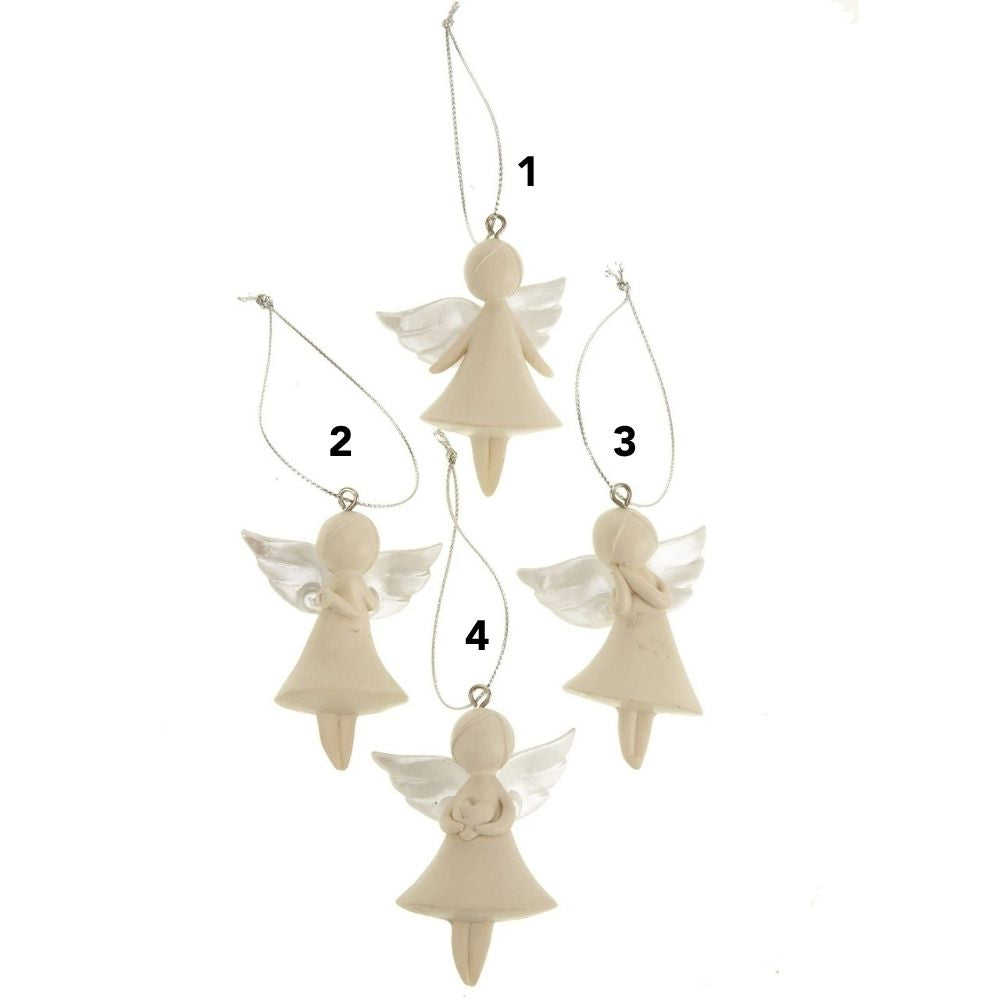 Heaven Sends 9cm White Hanging Angels (Choice of 4)