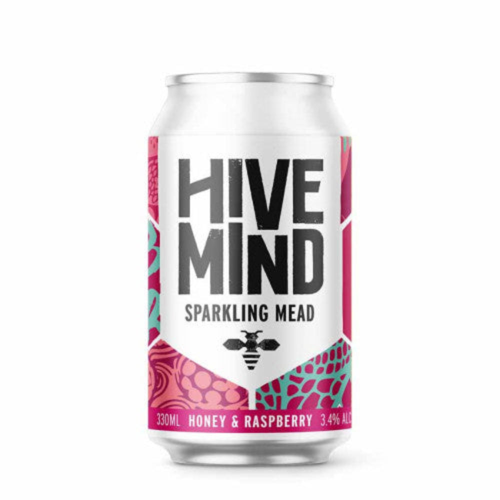 Hive Mind Mead & Brew Co, Honey & Raspberry, 330ml can