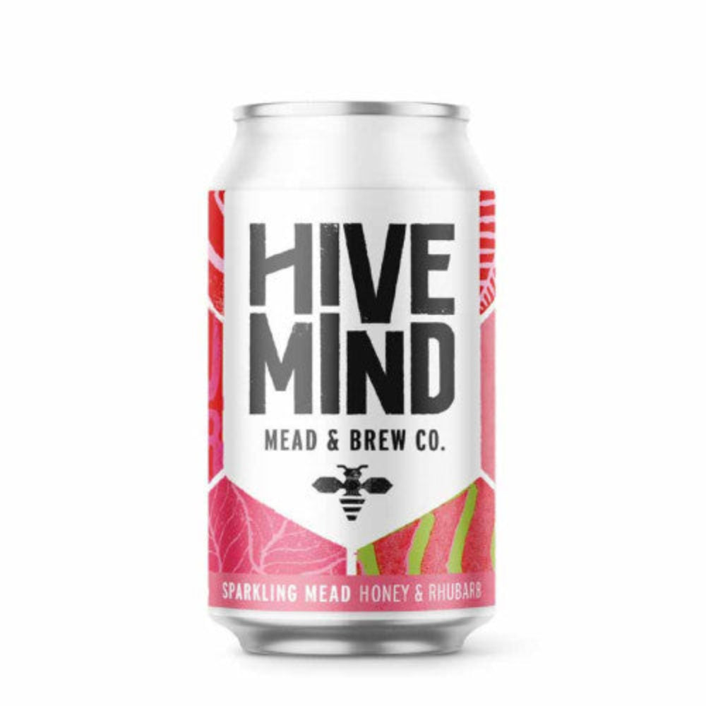 Hive Mind Mead and Brew Co, Honey & Rhubarb 330ml Can