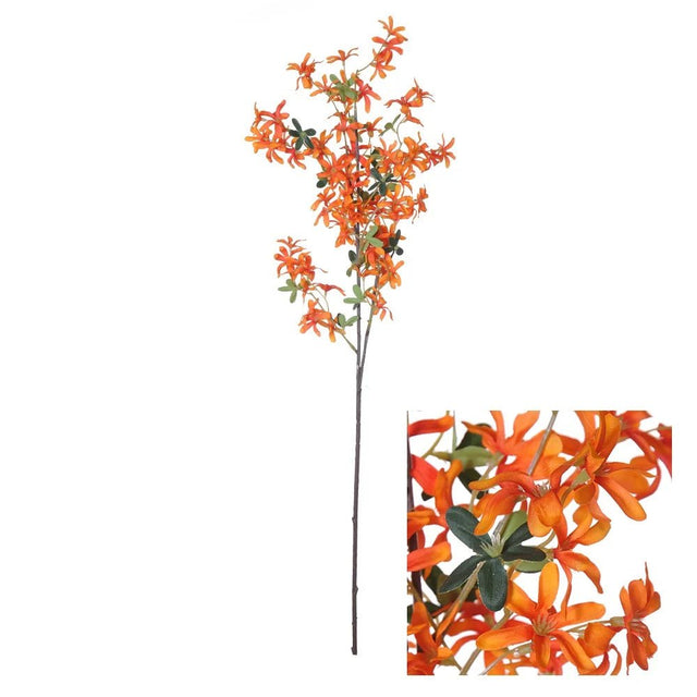 Hogewoning 100cm Orange Lilac Artificial Flower Stem - 362520 - Old Railway Line Garden Centre