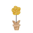 Hogewoning 25cm Natural/Yellow Deco Malpa Flower Ornament - 704251 - Old Railway Line Garden Centre