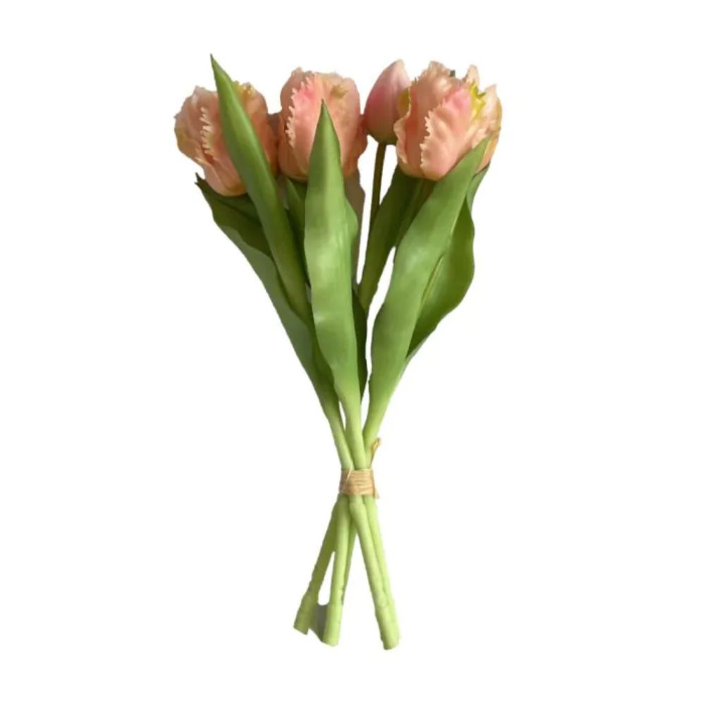 Hogewoning 31cm Light Pink Artificial Tulip Bouquet