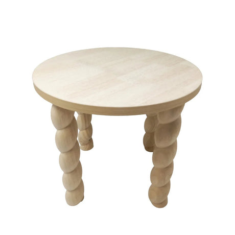 Hogewoning 44cm Natural Swirl Side Table - 410413 - Old Railway Line Garden Centre