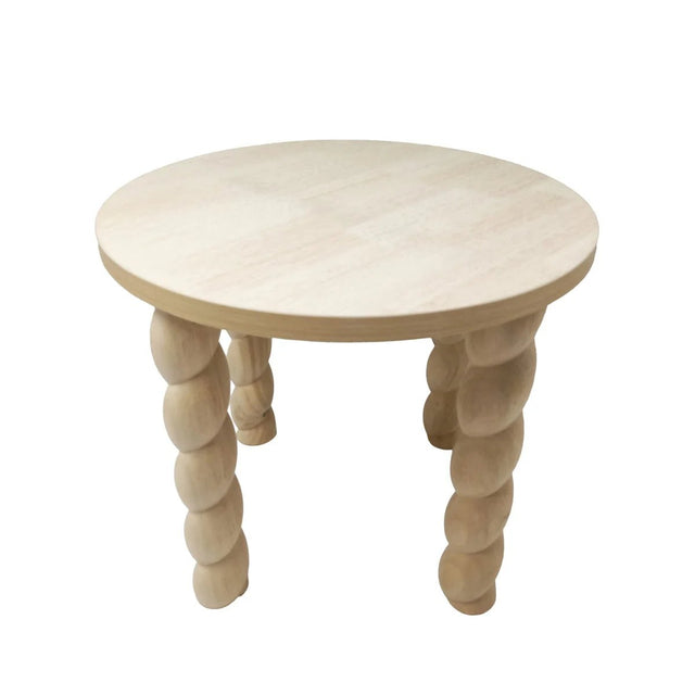 Hogewoning 44cm Natural Swirl Side Table - 410413 - Old Railway Line Garden Centre
