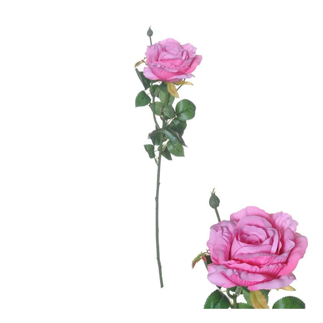 Hogewoning 66cm Pink Ireland Rose Artificial Flower Stem - 361527 - Old Railway Line Garden Centre