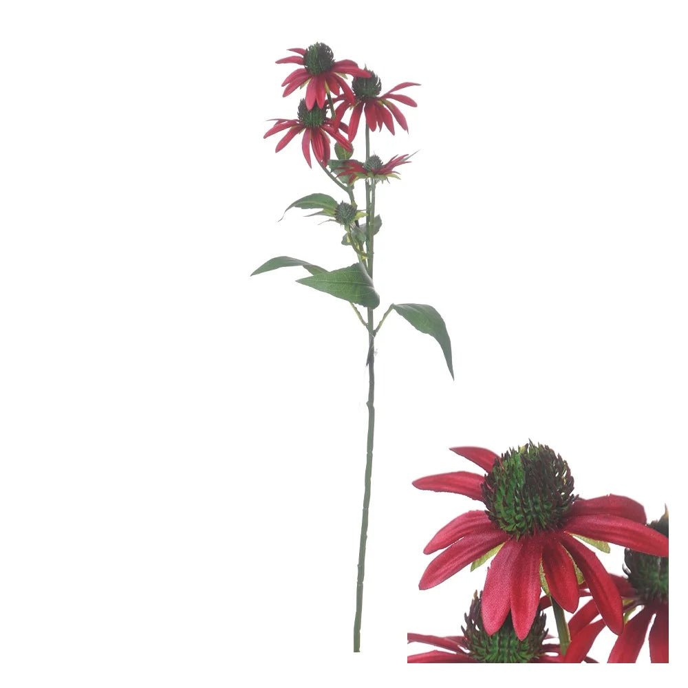 Hogewoning 73cm Red Rudbeckia Artificial Flower Stem - 361551 - Old Railway Line Garden Centre