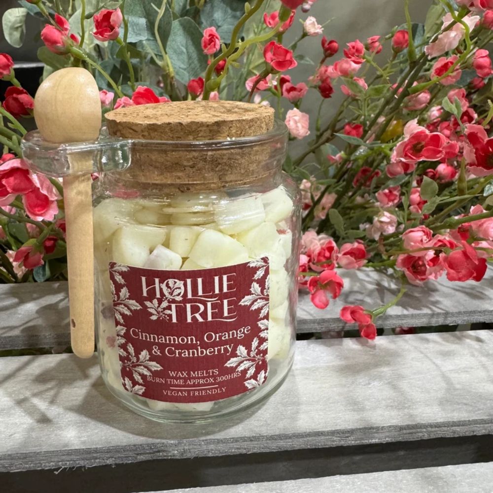 Hollie Tree Melting Pot Wax Melts Cinnamon, Orange & Cranberry