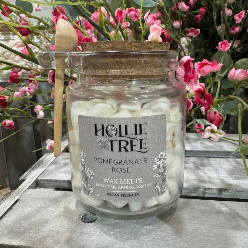 Hollie Tree Melting Pot Wax Melts Pomegranate & Rose