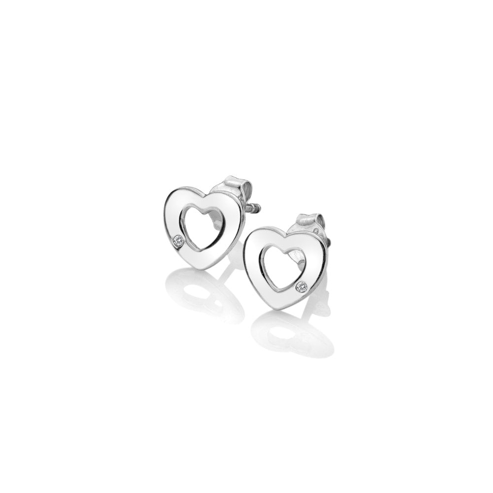 Hot Diamonds 10mm Amulet Heart Earrings - Silver