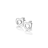 Hot Diamonds 10mm Amulet Heart Earrings - Silver