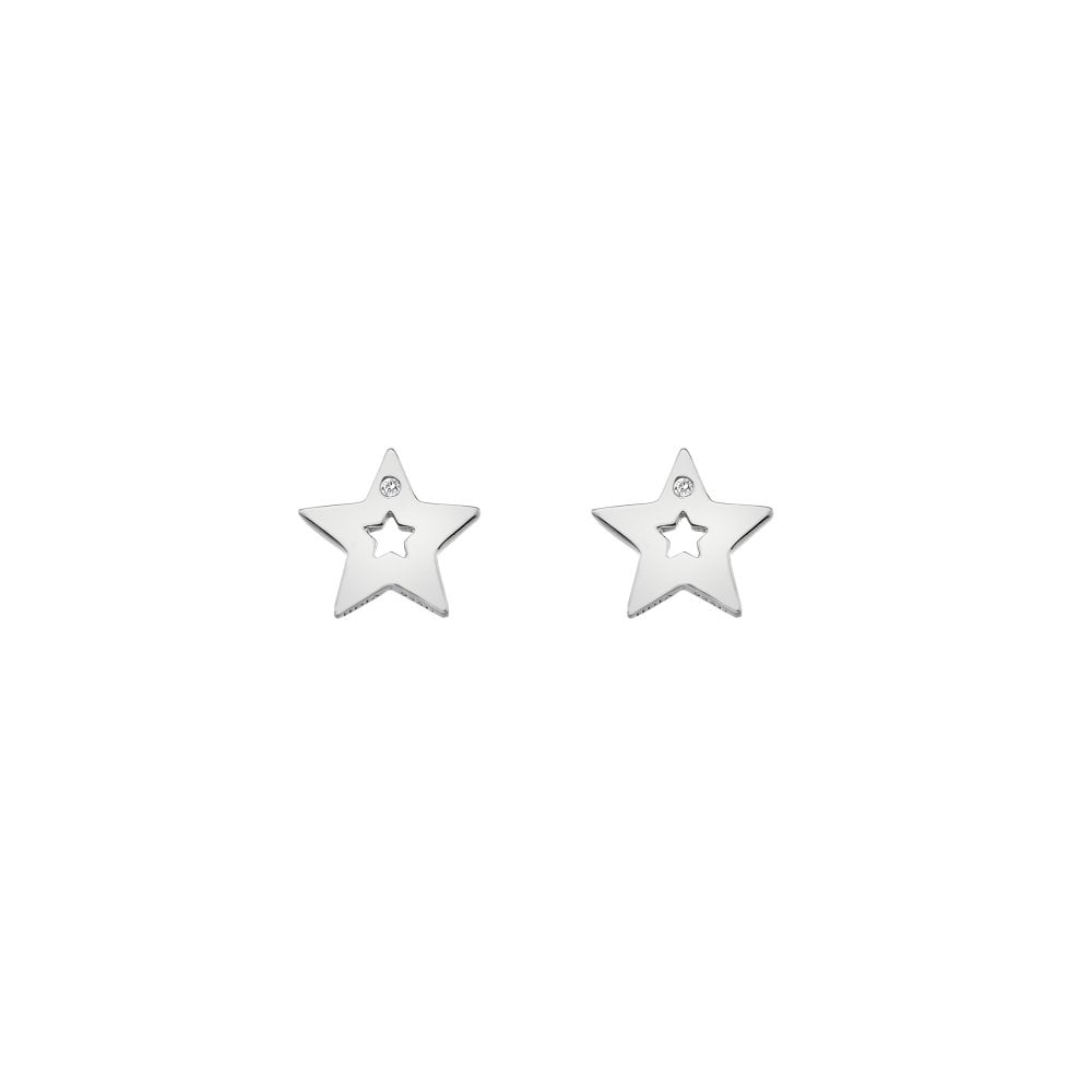 Hot Diamonds 10mm Amulet Star Stud Earrings - Silver