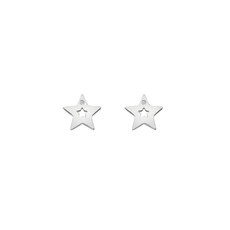 Hot Diamonds 10mm Amulet Star Stud Earrings - Silver