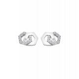 Hot Diamonds 10mm Hexagon Earrings - Silver