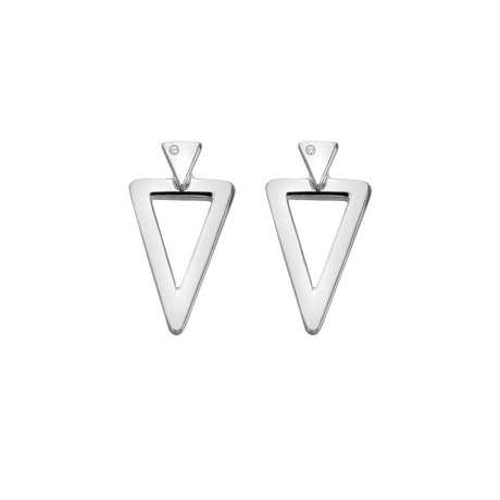 Hot Diamonds 10mm Triangle Earrings - Silver