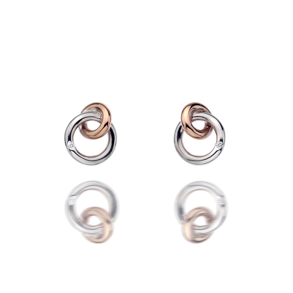 Hot Diamonds 13mm Eternal Stud Earrings - Rose Gold Accents