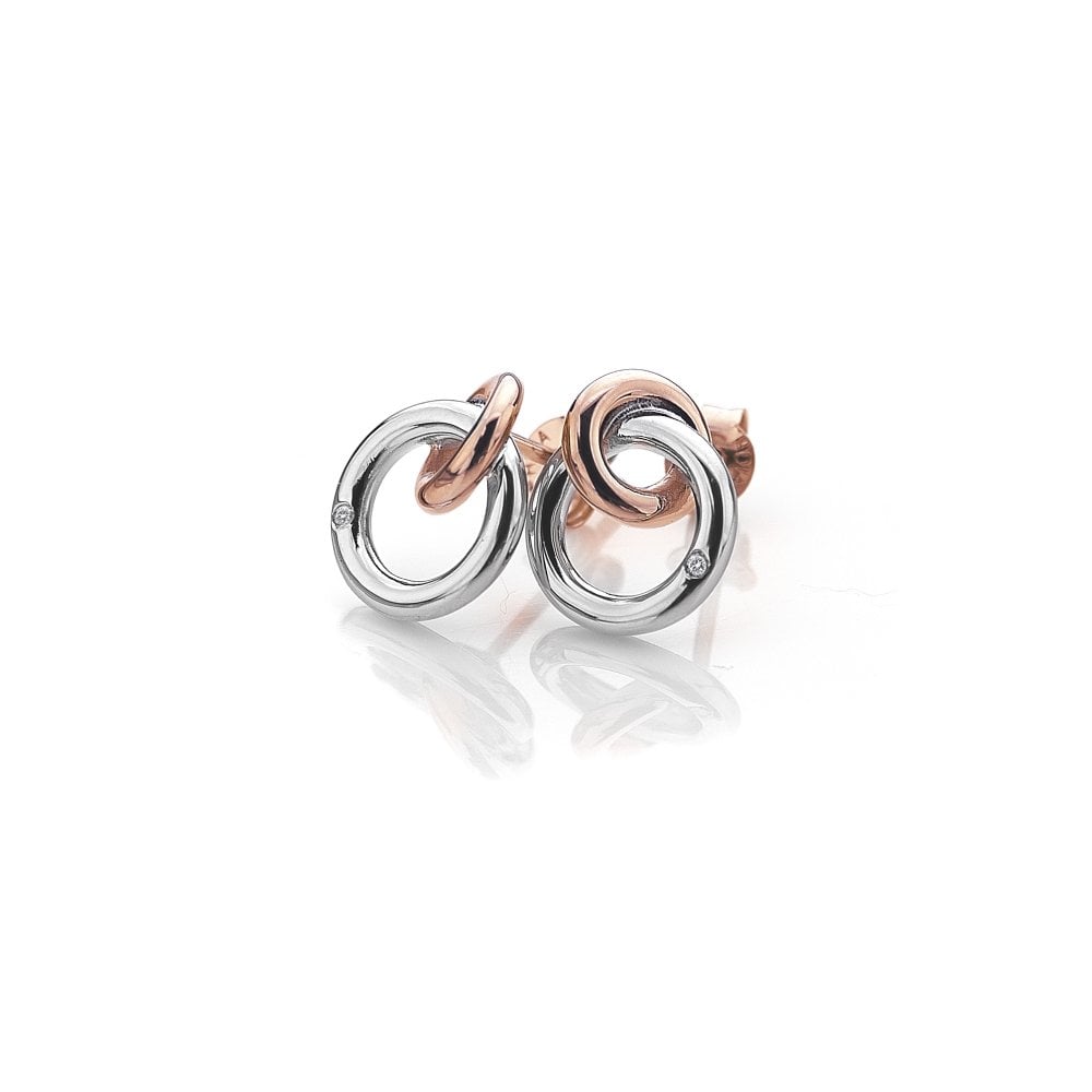 Hot Diamonds 13mm Eternal Stud Earrings - Rose Gold Accents