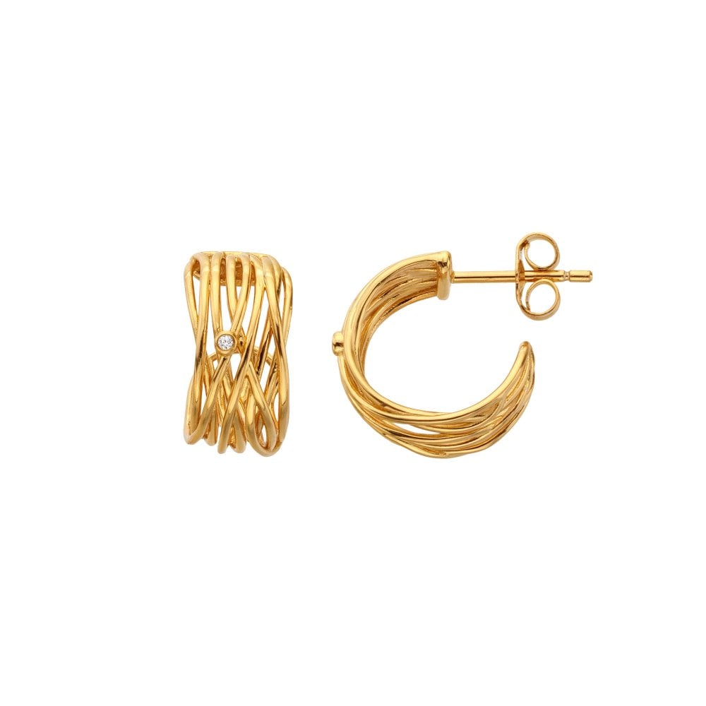 Hot Diamonds 14mm HD X GE String Earrings - Gold
