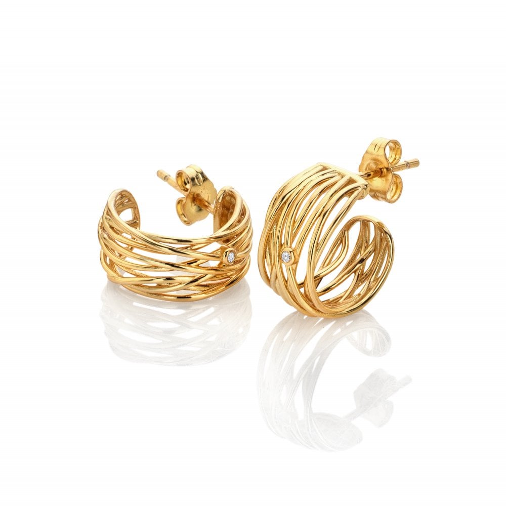 Hot Diamonds 14mm HD X GE String Earrings - Gold