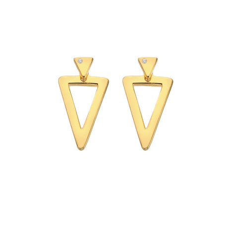 Hot Diamonds 16mm HD X GE Triangle Paired Earrings - Gold