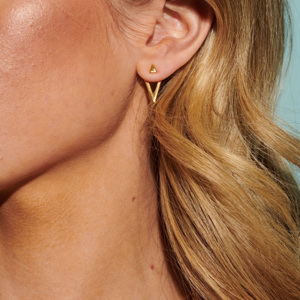 Hot Diamonds 16mm HD X GE Triangle Paired Earrings - Gold